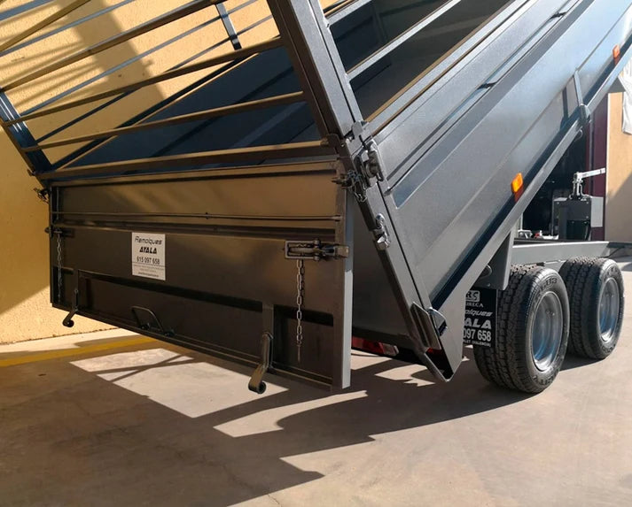 Remolque Basculante Hidráulico Nuevo de Doble Eje – 250 × 180 × 50 cm – Ruedas Inferiores