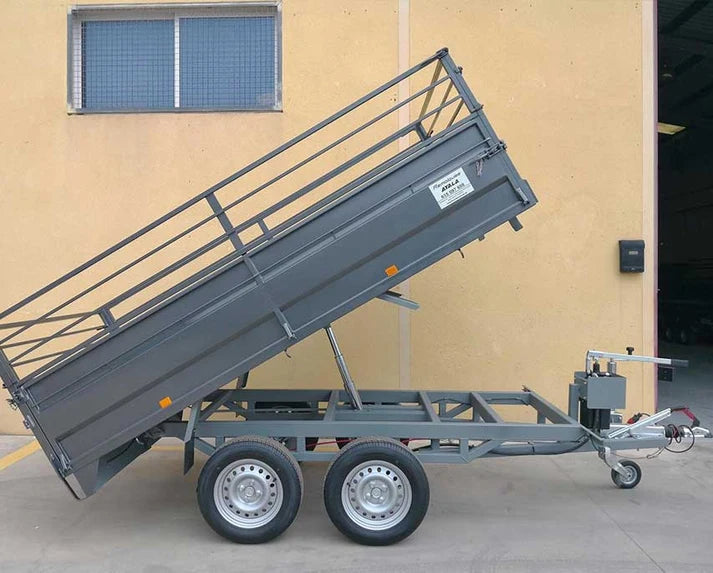 Remolque Basculante Hidráulico Nuevo de Doble Eje – 300 × 170 × 50 cm – Ruedas Inferiores