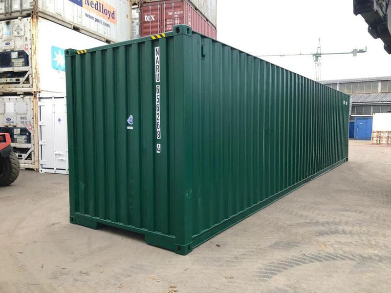 Contenedor Marítimo Nuevo de 40 Pies High Cube (HC) – Verde