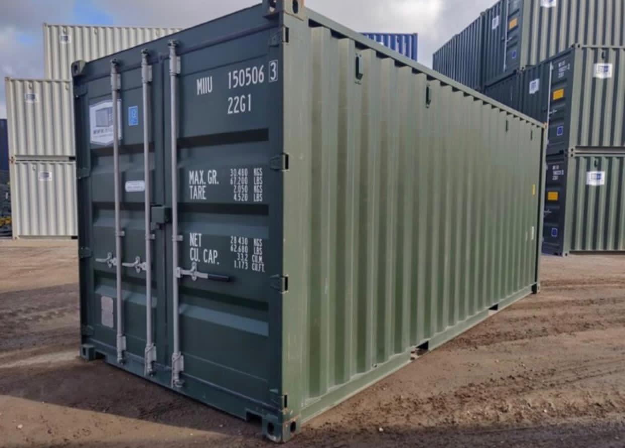 Contenedor Marítimo Nuevo de 20 Pies High Cube (HC) – Verde
