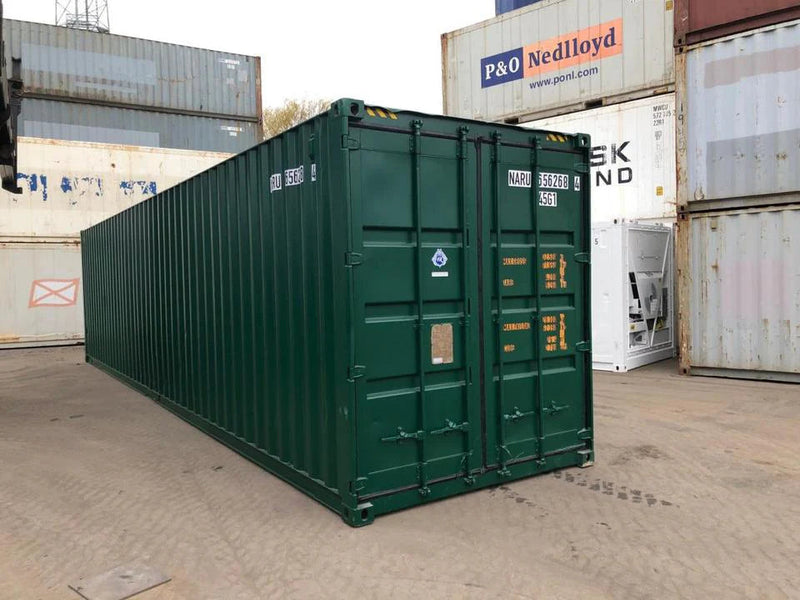 Contenedor Marítimo Nuevo de 40 Pies High Cube (HC) – Verde