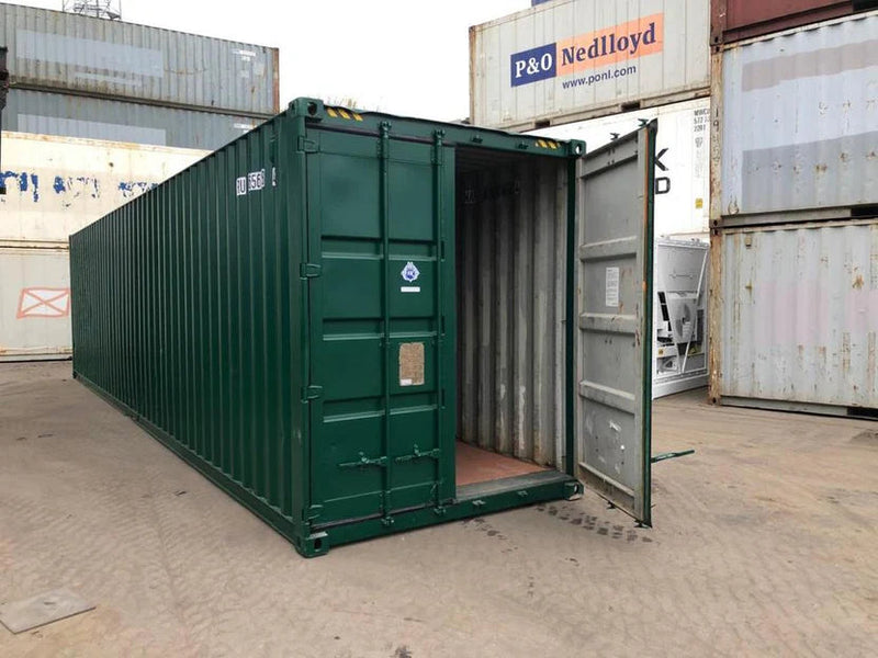 Contenedor Marítimo Nuevo de 40 Pies High Cube (HC) – Verde