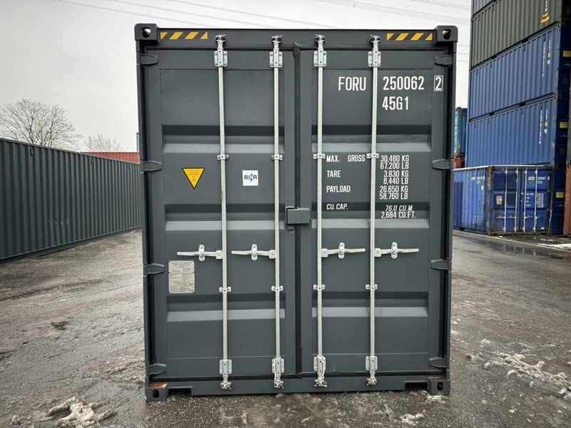 Contenedor marítimo nuevo de 40 pies High Cube (HC) con doble puerta