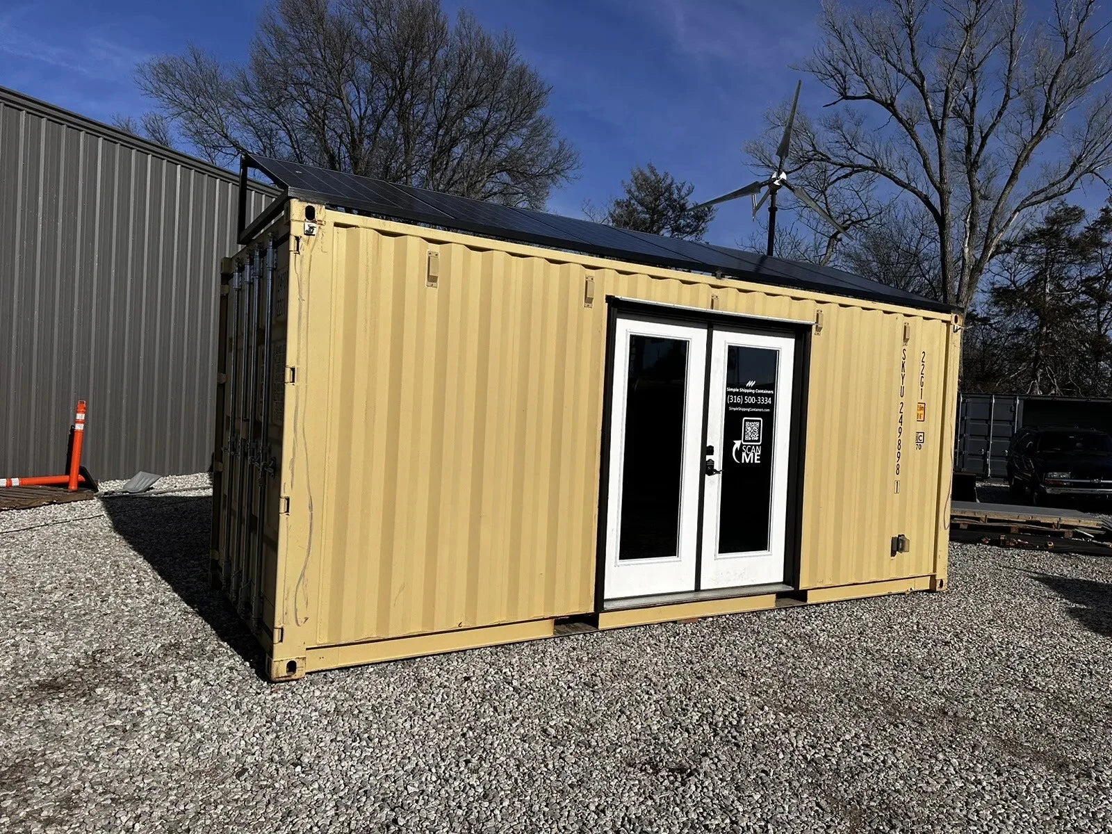 Contenedor oficina solar nuevo de 20 pies con sistema Off-Grid