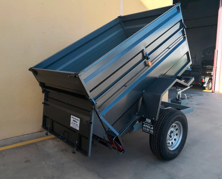 Remolque 4×4 Basculante Hidráulico Manual Nuevo – 200 × 130 × 60 + 35 cm – MMA 750 kg
