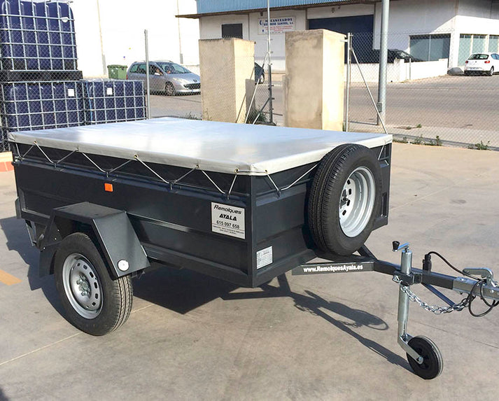 Remolque de Carga Nuevo con Lona Plana – 200 × 130 × 50 cm – MMA 750 kg