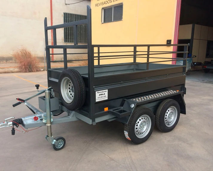 Remolque Basculante Hidráulico Nuevo de Doble Eje – 200 × 130 × 50 cm – MMA 750 kg