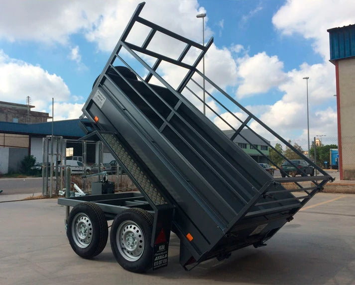 Remolque Basculante Hidráulico Nuevo de Doble Eje – 200 × 130 × 50 cm – MMA 750 kg
