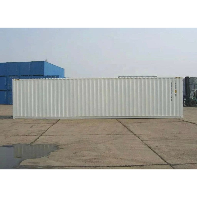 Contenedor marítimo nuevo de 40 pies High Cube (HC) en color blanco