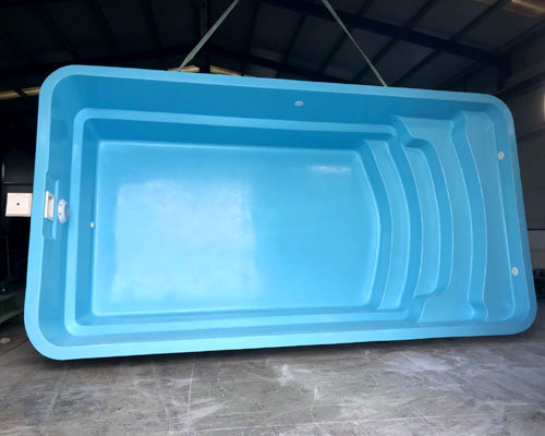 Piscina elevada nueva de poliéster Bahamas 60 de 6 × 3 m