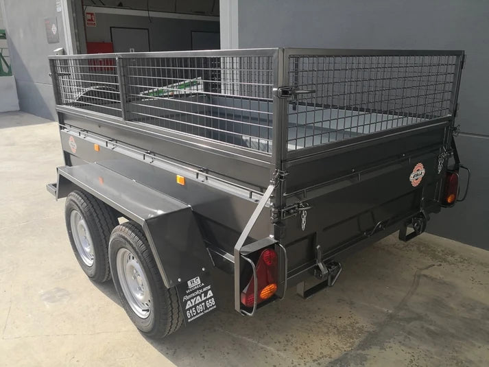 Remolque Basculante Hidráulico Nuevo de Doble Eje – 200 × 130 × 50 cm – Ejes de 1.350 kg