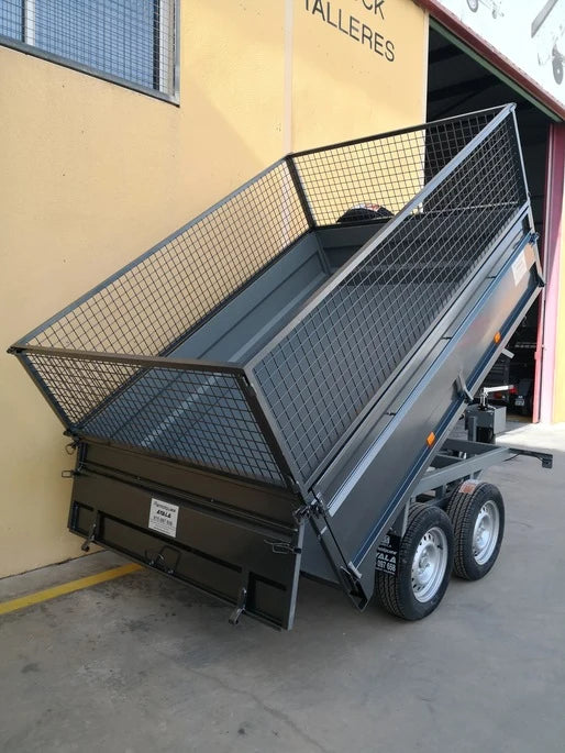 Remolque Basculante Hidráulico Nuevo de Doble Eje – 250 × 170 × 50 cm – Ruedas Inferiores