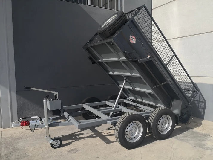 Remolque Basculante Hidráulico Nuevo de Doble Eje – 200 × 130 × 50 cm – Ejes de 1.350 kg