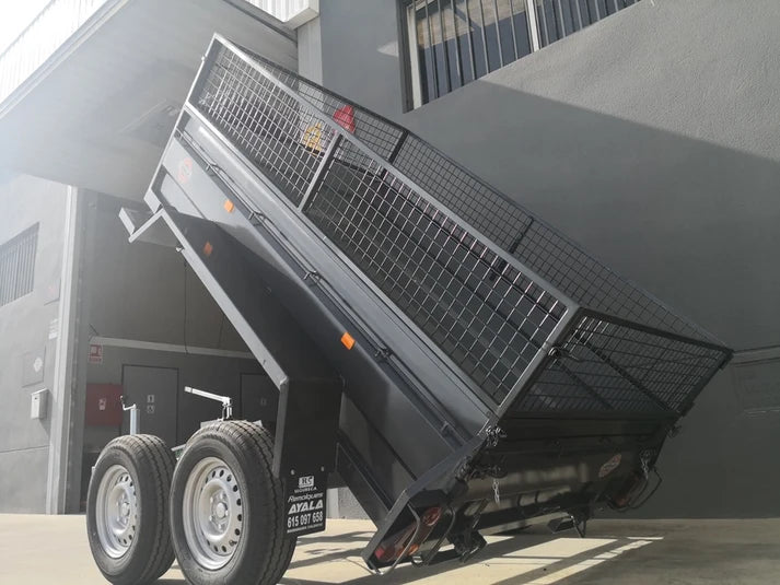 Remolque Basculante Hidráulico Nuevo de Doble Eje – 200 × 130 × 50 cm – Ejes de 1.350 kg