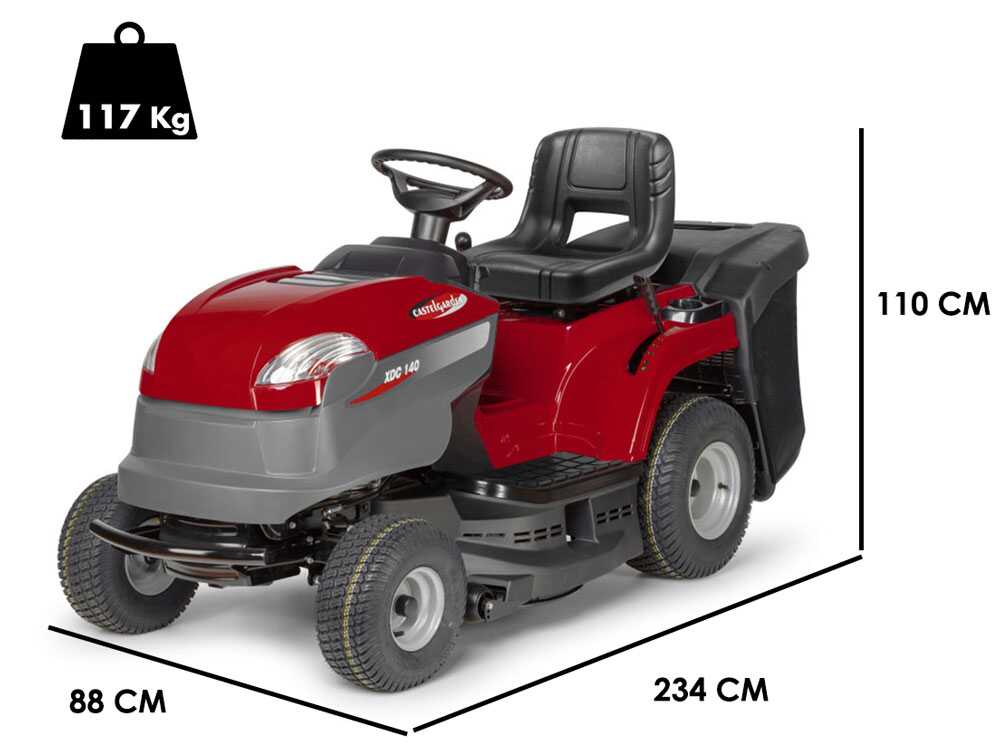 El Castelgarden XDC 140 es un tractor cortacésped de gasolina diseñado para el mantenimiento de jardines y superficies de césped. Está equipado con un motor STIGA ST 350 de 352 cm